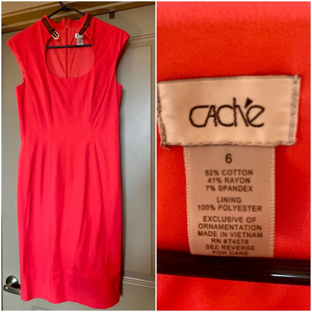 Cache Coral Sheath Dress